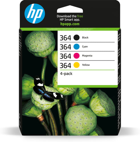HP 364 4-pack Black/Cyan/Magenta/Yellow Original Ink Cartridges HP 364 4-pack Black/Cyan/Magenta/Yellow Original Ink Cartridges